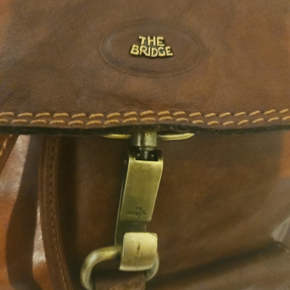 VintageThe Bridge Italy Genuine Leather Backpack - Picture 8 of 15